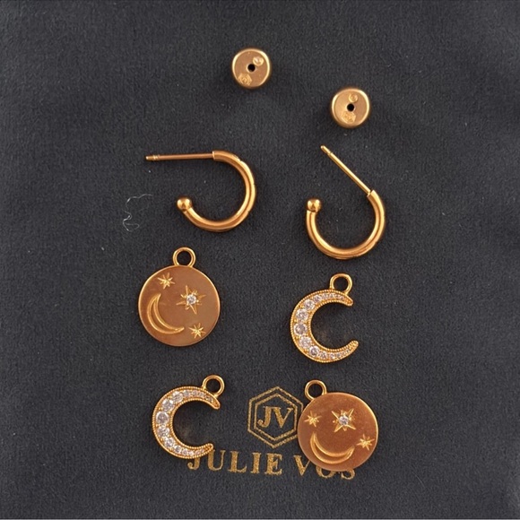 NWOT Julie Vos Luna 4-in 1 Charm Earring - Picture 11 of 11
